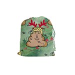 poop reindeer donald trump Drawstring Pouch (Medium)