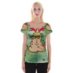 poop reindeer donald trump Women s Cap Sleeve Top