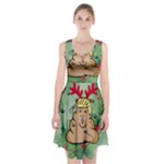 poop reindeer donald trump Racerback Midi Dress