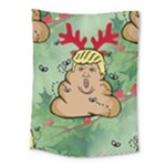 poop reindeer donald trump Medium Tapestry