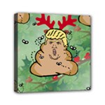 poop reindeer donald trump Mini Canvas 6  x 6  (Stretched)