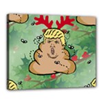 poop reindeer donald trump Canvas 20  x 16  (Stretched)