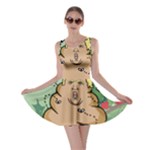 poop reindeer donald trump Skater Dress