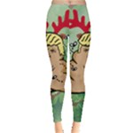 poop reindeer donald trump Leggings 