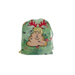 poop reindeer donald trump Drawstring Pouch (Small)