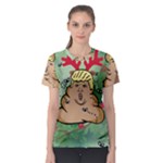 poop reindeer donald trump Women s Sport Mesh Tee