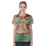 poop reindeer donald trump Women s Cotton Tee