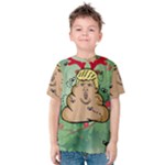 poop reindeer donald trump Kids  Cotton Tee