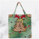 poop reindeer donald trump Grocery Tote Bag