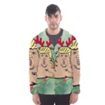 poop reindeer donald trump Hooded Wind Breaker (Men)