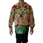 poop reindeer donald trump Hooded Wind Breaker (Kids)