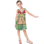 poop reindeer donald trump Kids  Sleeveless Dress