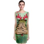 poop reindeer donald trump Sleeveless Velvet Midi Dress