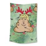 poop reindeer donald trump Small Tapestry