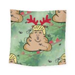 poop reindeer donald trump Square Tapestry (Small)