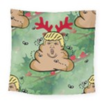 poop reindeer donald trump Square Tapestry (Large)