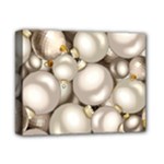 Christmas Silver Ornaments Deluxe Canvas 14  x 11  (Stretched)