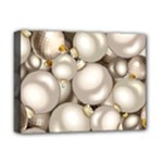 Christmas Silver Ornaments Deluxe Canvas 16  x 12  (Stretched) 