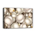 Christmas Silver Ornaments Deluxe Canvas 18  x 12  (Stretched)