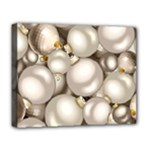 Christmas Silver Ornaments Deluxe Canvas 20  x 16  (Stretched)