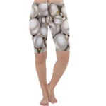 Christmas Silver Ornaments Cropped Leggings 