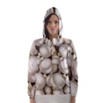 Christmas Silver Ornaments Hooded Wind Breaker (Women)