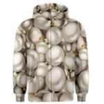 Christmas Silver Ornaments Men s Zipper Hoodie