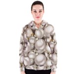 Christmas Silver Ornaments Women s Zipper Hoodie