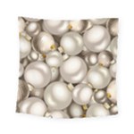 Christmas Silver Ornaments Square Tapestry (Small)