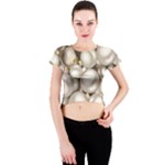 Christmas Silver Ornaments Crew Neck Crop Top