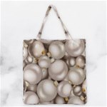 Christmas Silver Ornaments Grocery Tote Bag