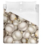 Christmas Silver Ornaments Duvet Cover (Queen Size)