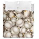 Christmas Silver Ornaments Duvet Cover Double Side (Queen Size)