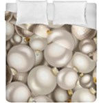 Christmas Silver Ornaments Duvet Cover Double Side (King Size)