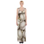 Christmas Silver Ornaments Maxi Thigh Split Dress