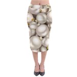 Christmas Silver Ornaments Midi Pencil Skirt