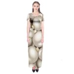 Christmas Silver Ornaments Short Sleeve Maxi Dress