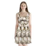 Christmas Silver Ornaments Split Back Mini Dress 