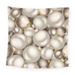 Christmas Silver Ornaments Square Tapestry (Large)