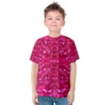 Hot Pink Glitter Kids  Cotton Tee