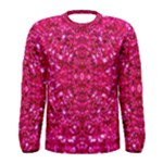 Hot Pink Glitter Men s Long Sleeve Tee