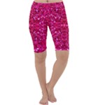 Hot Pink Glitter Cropped Leggings 