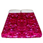 Hot Pink Glitter Fitted Sheet (Queen Size)