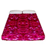 Hot Pink Glitter Fitted Sheet (King Size)