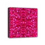 Hot Pink Glitter Mini Canvas 4  x 4  (Stretched)