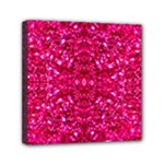 Hot Pink Glitter Mini Canvas 6  x 6  (Stretched)