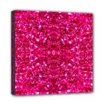 Hot Pink Glitter Mini Canvas 8  x 8  (Stretched)