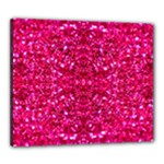 Hot Pink Glitter Canvas 24  x 20  (Stretched)