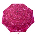 Hot Pink Glitter Folding Umbrella