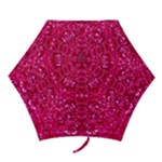 Hot Pink Glitter Mini Folding Umbrella